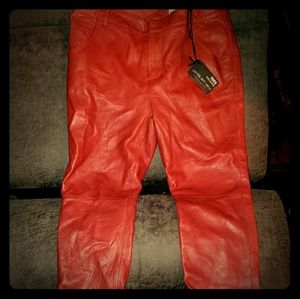 Vintage but NEW 100% leather GAP pants (size 25/0)